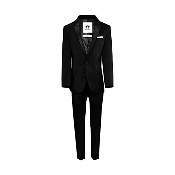Black n Bianco Boys Slim Fit Tuxedo First Class Style Presented by Baby Muffin - Image 2