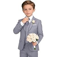 Boys Suit 4 Pcs Slim Fit Set Casual Suits Wedding Outfit Prom Jacket Vest Pant Tie Child Teen Dress Tuxedo Sets for Boy Kid - Image 4