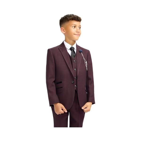 Men's and Boys Slim Fit Suit, 3-6 Pieces Wedding Attire Set, Elegant Formal Outfit - Image 2