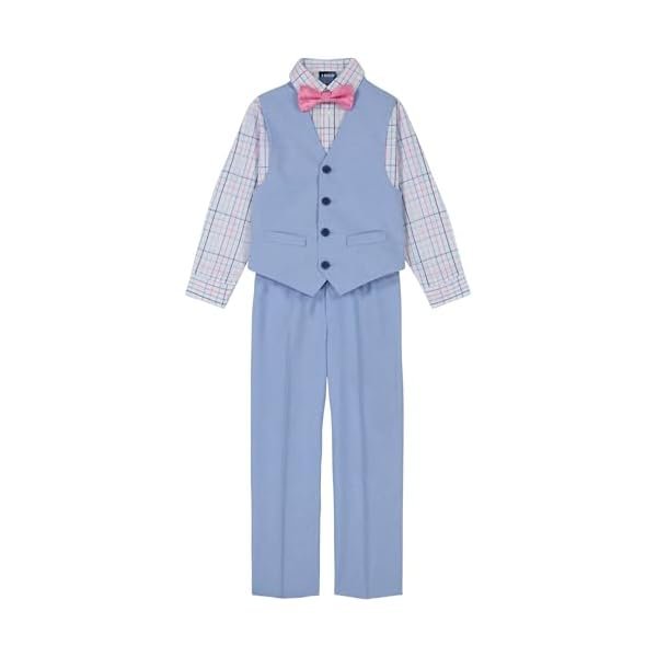 IZOD Boys' 4-piece Formal Dress Up Suit Set, Vest, Pants, Collared Shirt, and Tie - Image 5