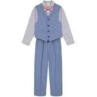 Van Heusen Boys' 4-piece Formal Suit Set, Vest, Pants, Collared Dress Shirt, and Tie - Image 2