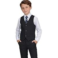 Boys Suit Kids Formal Easter Outfit Wedding Ring Bearer Suits for Boys Dress Vest Pants Set with Shirt and Tie - Image 4