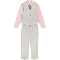 Van Heusen Boys' 4-piece Formal Suit Set, Vest, Pants, Collared Dress Shirt, and Tie - Image 5