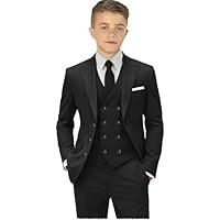 Boys Double Breasted Suit for Kids Tuxedo Boy Formal Suits 5 Pieces Wedding Guest Outfit Prom Dress Clothes - Image 5