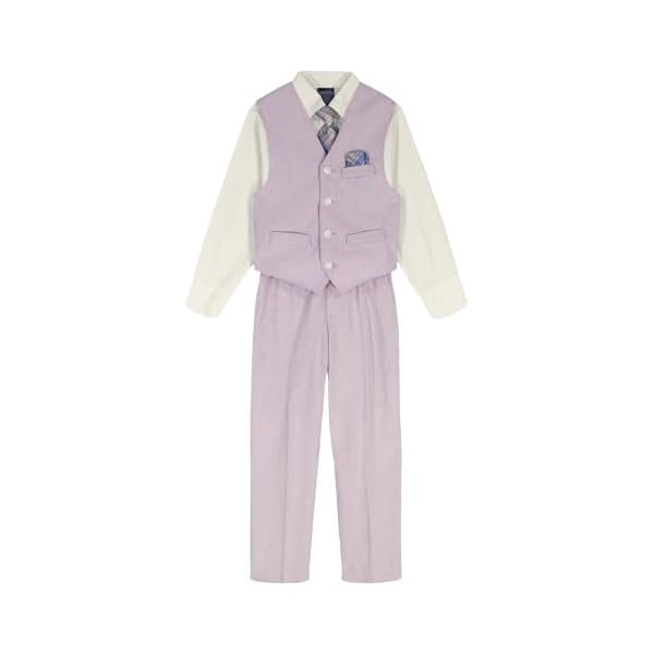 Nautica Boys' 4-piece Formal Suit Set with Vest, Pants, Collared Dress Shirt, and Tie - Image 5