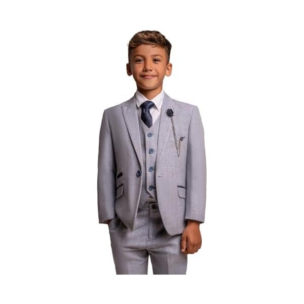 Men's and Boys Slim Fit Suit, 3-6 Pieces Wedding Attire Set, Elegant Formal Outfit - Image 3