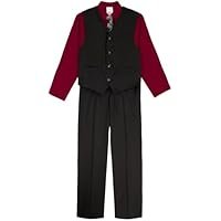 Van Heusen Boys' 4-piece Formal Suit Set, Vest, Pants, Collared Dress Shirt, and Tie - Image 3