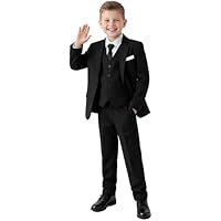 Boys Formal Suit Set with Adjustable Waist, 2 Fit Type: Regular & Husky - Image 3