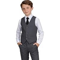 Boys Suit Kids Formal Easter Outfit Wedding Ring Bearer Suits for Boys Dress Vest Pants Set with Shirt and Tie - Image 5