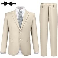 JPF Boys Formal Suits Slim Fit 5 Piece Kids Suit Jacket Pants Set with Dress Shirt and Tie for Wedding Prom - Image 5