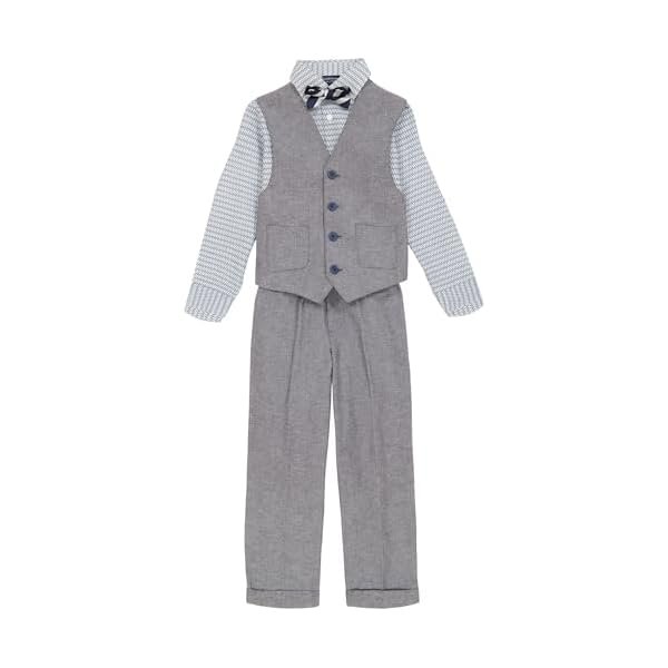 Nautica Boys' 4-piece Formal Suit Set with Vest, Pants, Collared Dress Shirt, and Tie - Image 3
