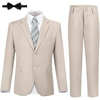 JPF Boys Formal Suits Slim Fit 5 Piece Kids Suit Jacket Pants Set with Dress Shirt and Tie for Wedding Prom - Image 4