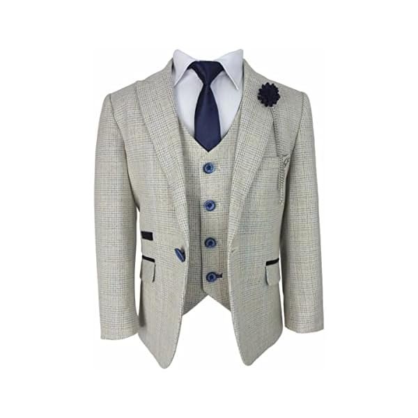 Men's and Boys Slim Fit Suit, 3-6 Pieces Wedding Attire Set, Elegant Formal Outfit - Image 5