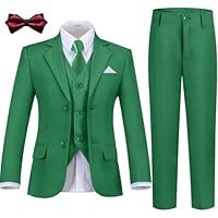 Boys Suit Kids Tuxedo Suits for Boys Formal Blazer Suit Set Easter Wedding Outfit with Tie and Pocket Square - Image 5