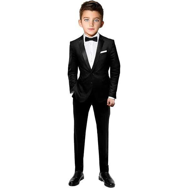 Black n Bianco Boys Slim Fit Tuxedo First Class Style Presented by Baby Muffin - Image 3